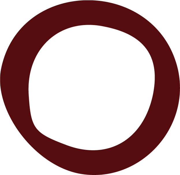 dark red single solid organic circle